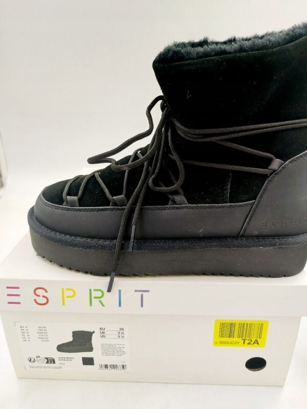 Damskie śniegowe czarne Cow leather Esprit R.36 ES6S