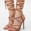 Missguided brązowe sandały na szpilce R.36 M51M