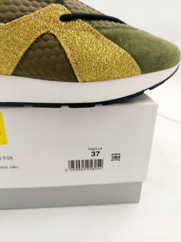 Damskie sneakersy skórzane POLLINI zielone R.37 PO91S