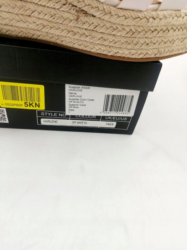 Białe sandały espadryle na koturnie RAID Wide R.40 RA63F