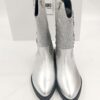 Kozaki srebrne błyszczące MOSCHINO R.35 MO8S