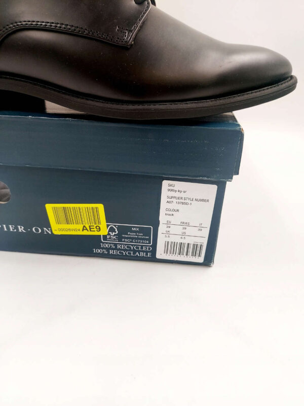 Męskie półbuty eleganckie czarne R.39 PI02S