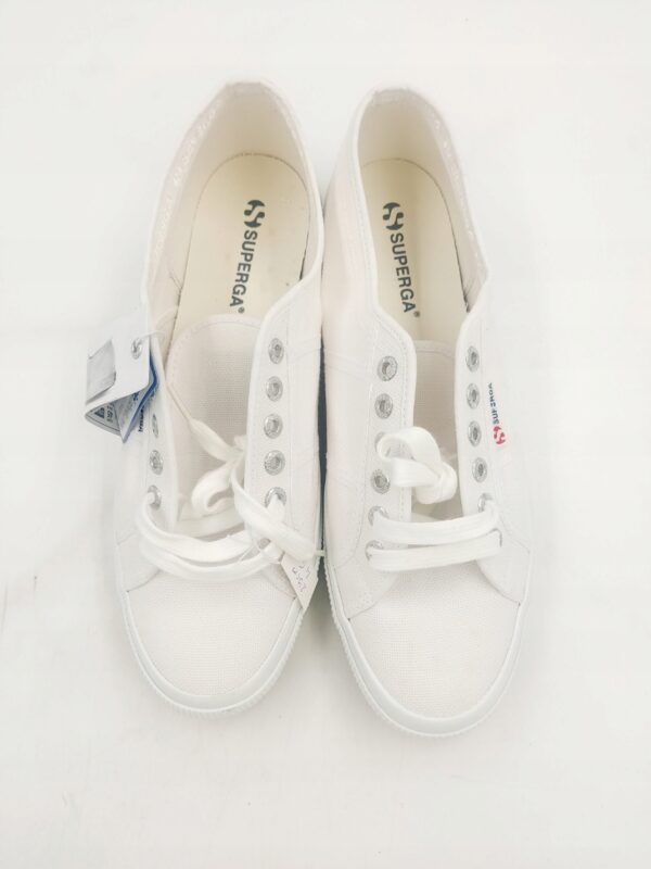 Tenisówki białe wiązane SUPERGA R.45 SU66L