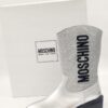 Kozaki srebrne błyszczące MOSCHINO R.35 MO8S