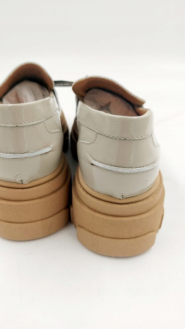 Mokasyny BIANCO Loafersy skórzane szare R.36 BI8M