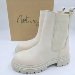 Buty damskie ze skóry Natural Sense kremowe R.38 NA53E