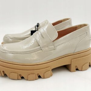 Mokasyny BIANCO Loafersy skórzane szare R.36 BI8M