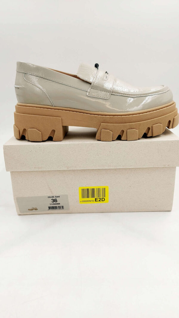 Mokasyny BIANCO Loafersy skórzane szare R.36 BI8M