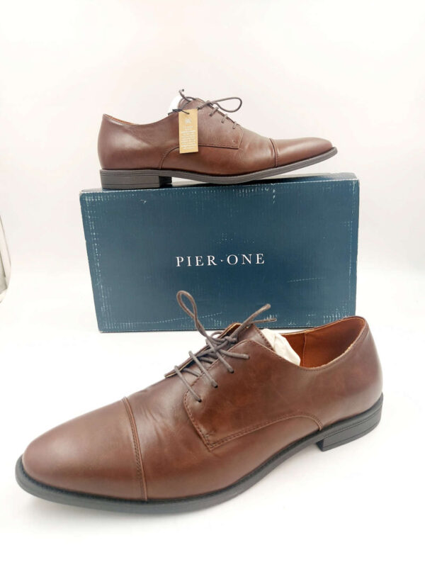 Męskie półbuty eleganckie brązowe R.48 PI12S