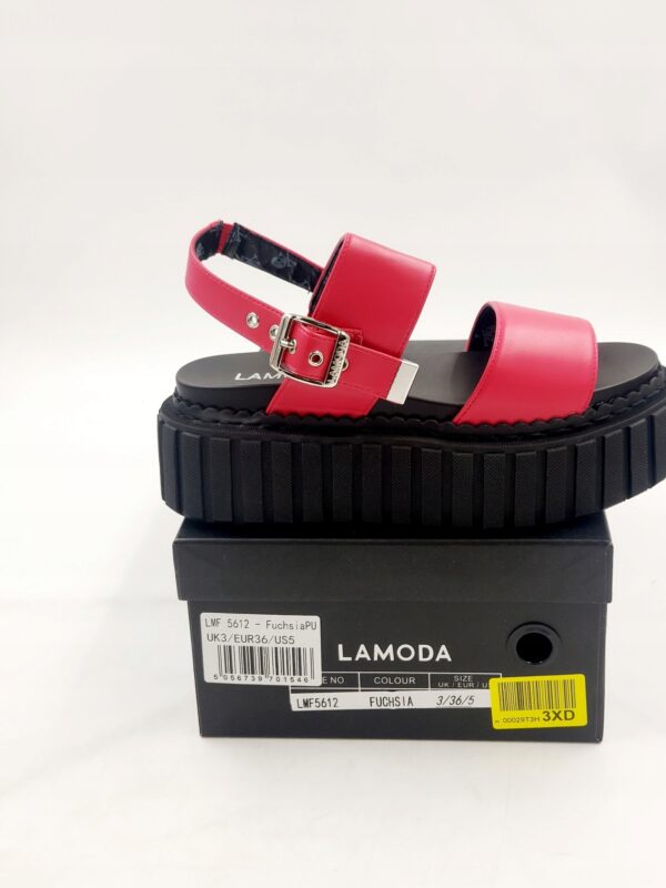 Damskie sandały na platformie różowe LAMODA R.36 LA42K