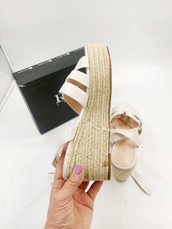 Białe sandały espadryle na koturnie RAID Wide R.40 RA63F
