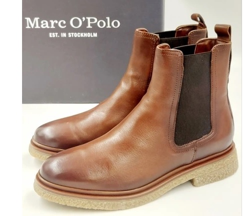 Botki skórzane MARC O'POLO sztyblety brązowe   R.41 MA52S
