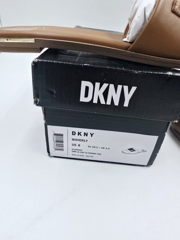 DKNY Klapki skórzane WAVERLY Brązowe  R.38  DK84T