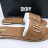 DKNY Klapki skórzane WAVERLY Brązowe  R.38  DK84T