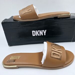 DKNY Klapki skórzane WAVERLY Brązowe  R.38  DK84T