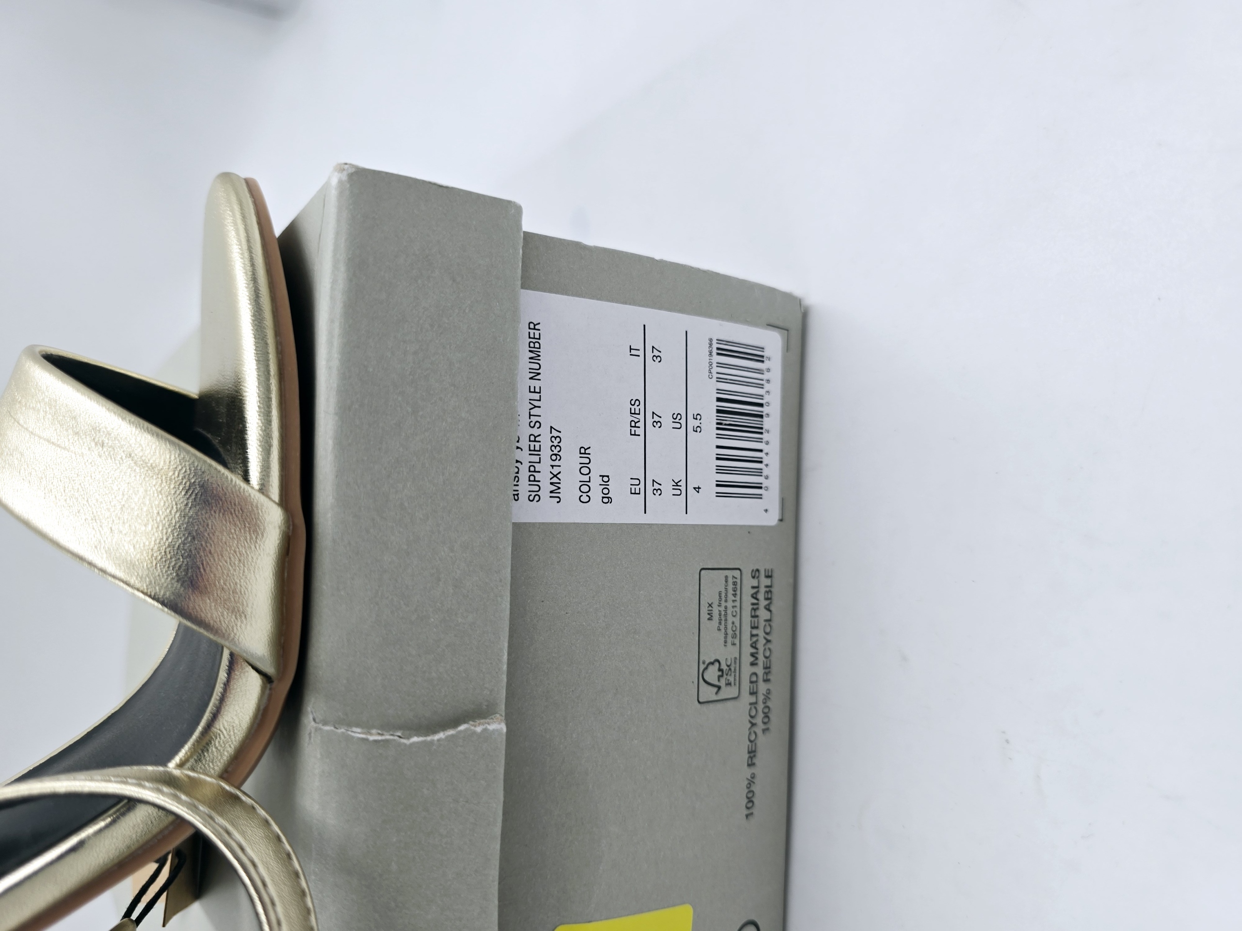 Even&Odd damskie sandały na obcasie złote  R.37  EV13R