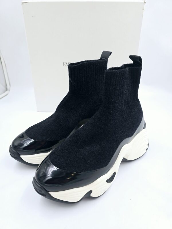 Emporio Armani  Sneakersy wysokie czarne  R.39  EM84T