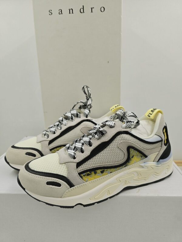 Damskie sneakersy skórzane na platformie  SANDRO R.36 SA23D