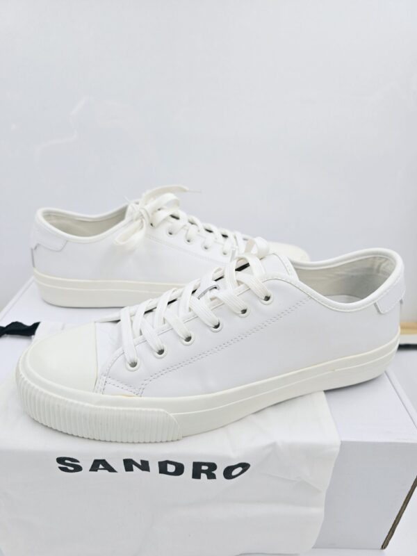 SANDRO E21 VULCA trampki białe skórzane unisex sneakersy R.44 SA12D