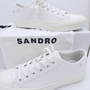 SANDRO E21 VULCA trampki białe skórzane unisex sneakersy R.44 SA12D