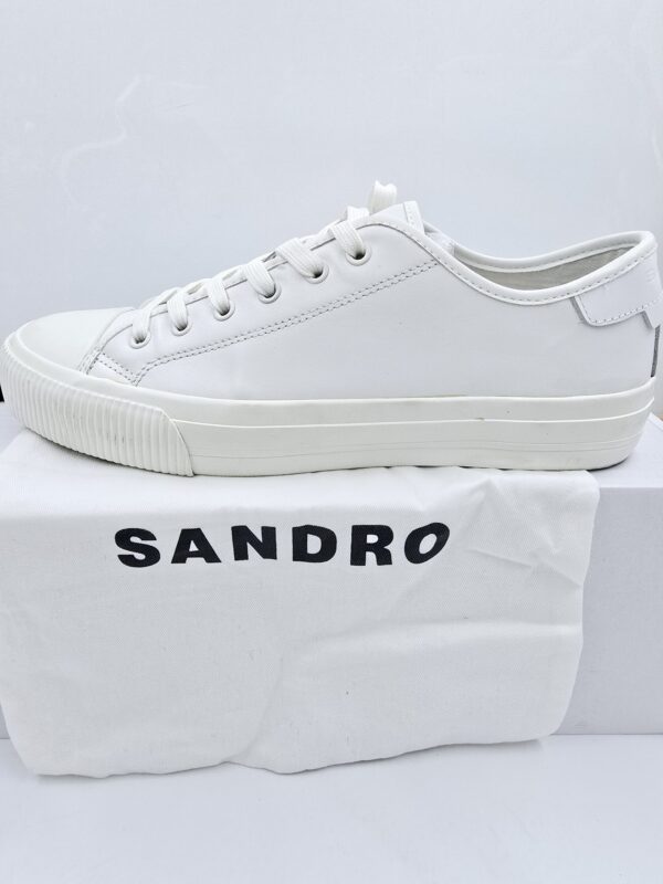 SANDRO E21 VULCA trampki białe skórzane unisex sneakersy R.44 SA12D