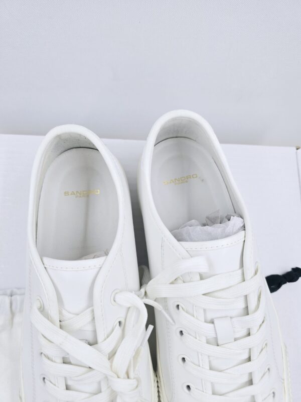 SANDRO E21 VULCA trampki białe skórzane unisex sneakersy R.44 SA12D