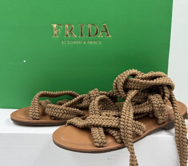 IDA by SCHOTT & BRINCK sandały skórzane  brązowe  R.37  FR12A