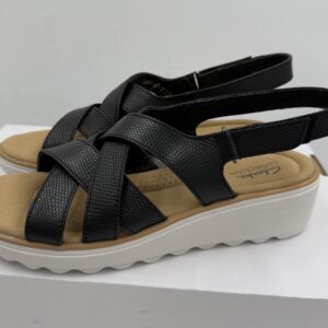 IMG_7563 (1) Damakie sandały na rzepy czarne Clarks Jillian Spring R.38 CL74T