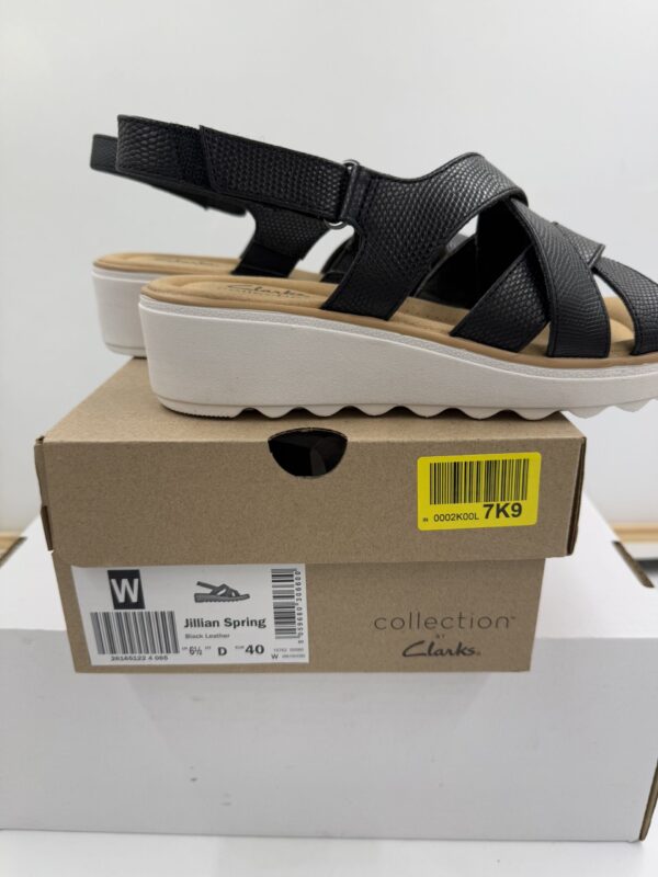 Damakie  sandały  na rzepy czarne  Clarks  Jillian Spring  R.38  CL74T