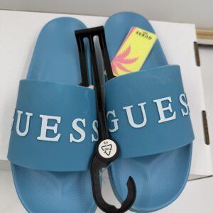 GUESS  Klapki Slides  unisex kolor turkusowy R.45  GU67J
