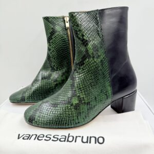 Botki damskie  VANESSA BRUNO skórzane zielone R.36 VA65G