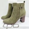 Botki damskie na obcasie lub LES PETITES zielone R.38 LP656