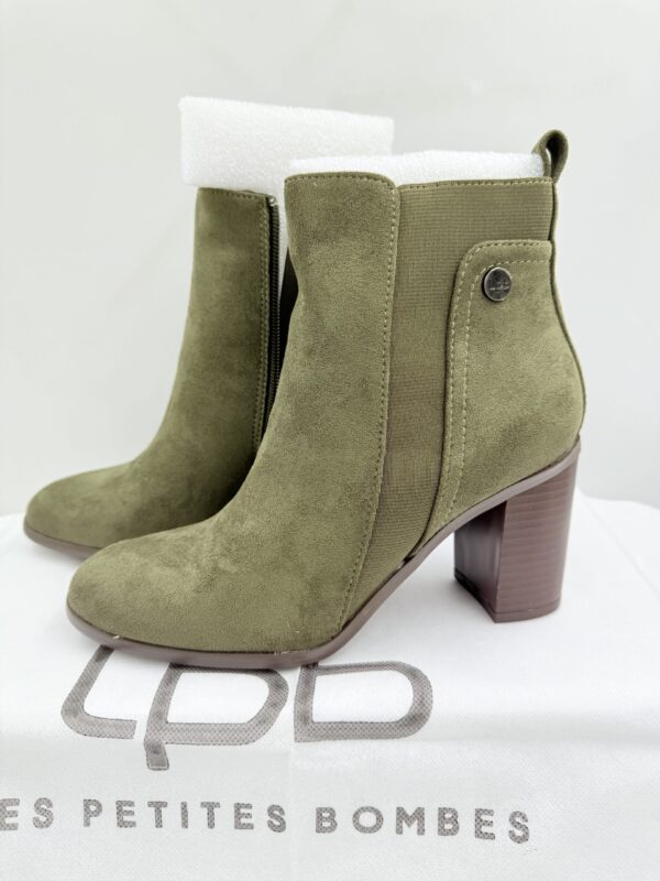 Botki damskie na obcasie lub LES PETITES zielone R.38 LP656
