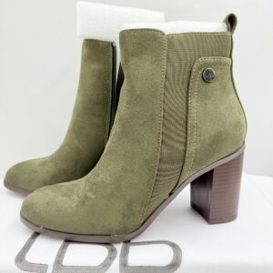 Botki damskie na obcasie lub LES PETITES zielone R.38 LP656