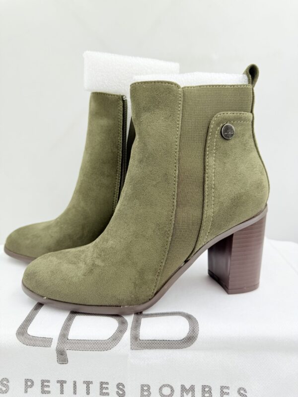 Botki damskie na obcasie lub LES PETITES zielone R.38 LP656
