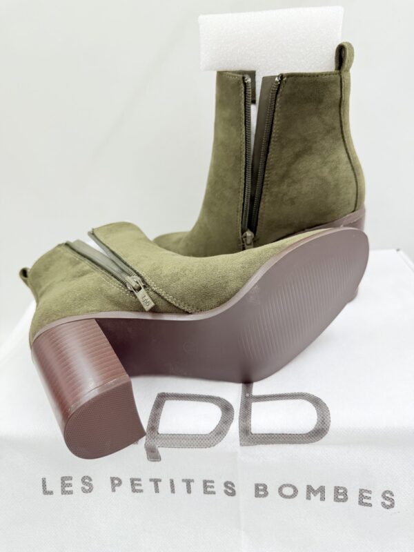 Botki damskie na obcasie lub LES PETITES zielone R.38 LP656