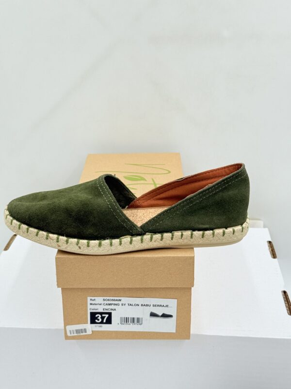 Espadryle damskie skórzane Natural  sense zielone R.37 NA64G