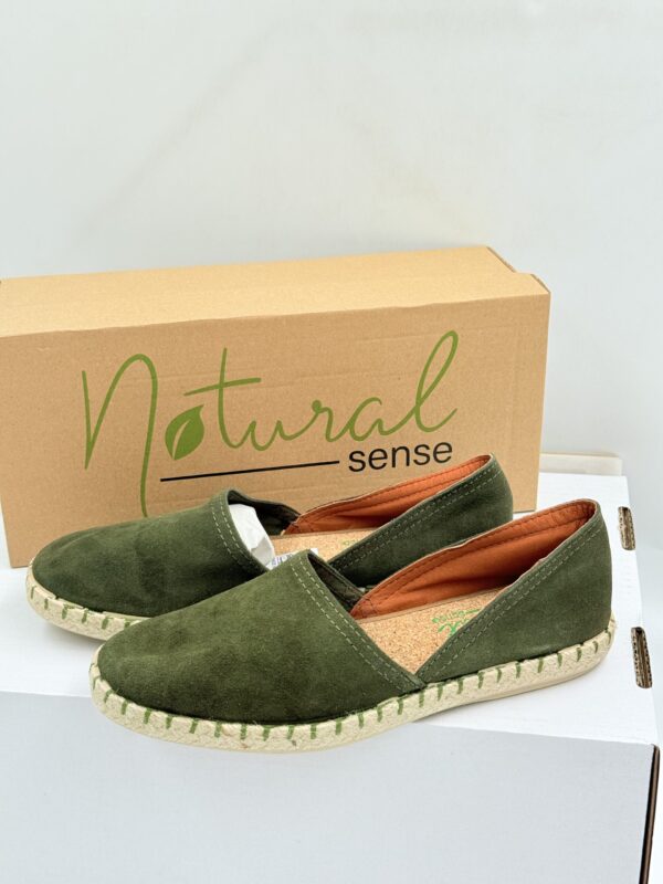 Espadryle damskie skórzane Natural  sense zielone R.37 NA64G