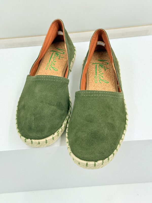Espadryle damskie skórzane Natural  sense zielone R.37 NA64G