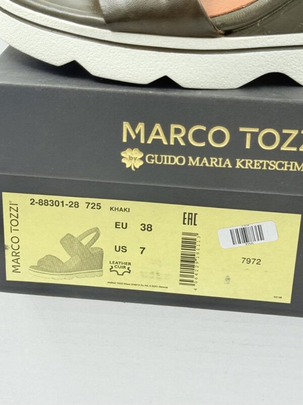 Damskie sandały skórzane na koturnie Marco Tozzi R.38 MA75
