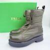 Zimowe botki khaki skóra + materiał FRIDA | Ciepłe i stylowe! R.40 FR52H