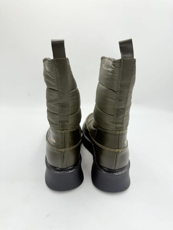 Zimowe botki khaki skóra + materiał FRIDA | Ciepłe i stylowe! R.40 FR52H
