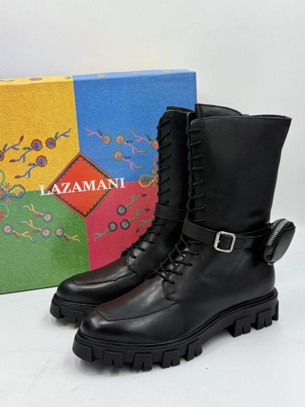Stylowe kozaki damskie Lazamani czarne z saszetką R.40 LA64G